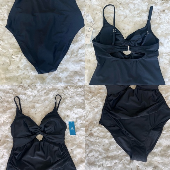 NWT Women's Twist Front Cutout One Piece Swimsuit SIZE MEDIUM - Picture 14 of 17
